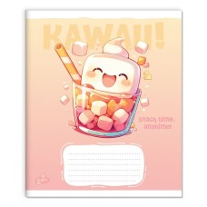 Зошит на 12 аркушів у лінію «Кавайні смаколики» №2550, ТМ Brisk