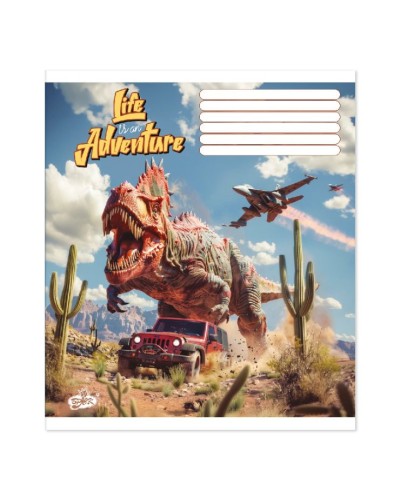 Зошит на 24 аркуші у клітинку «Дика пригода» №2569, ТМ Brisk