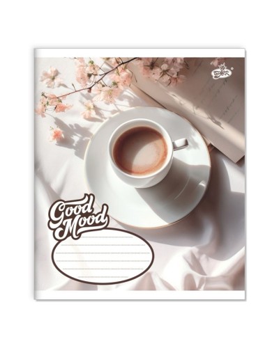 Зошит на 36 аркушів у лінію «Кавовий настрій» №2586, ТМ Brisk