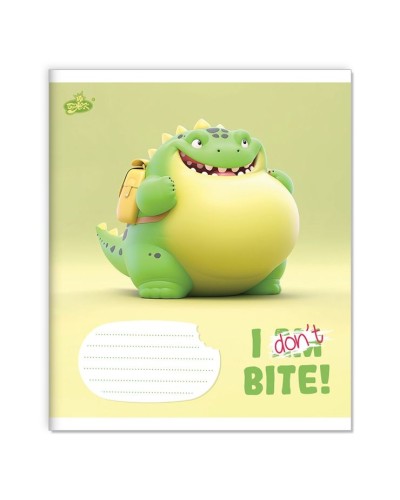 Зошит на 12 аркушів у лінію «Добрі динозаврики» №2549, ТМ Brisk