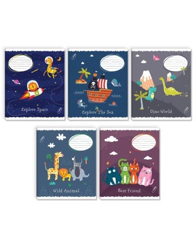 Зошит на 18 аркушів у клітинку «Казка», № 0154, Пір'їнка