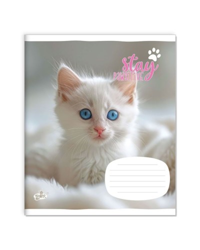 Зошит на 18 аркушів у клітинку «Котики» №2554, ТМ Brisk