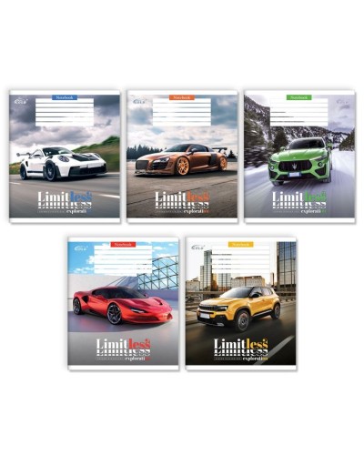 Зошит на 12 аркушів у лінію «Драйв», №3503, ТМ Gold Brisk