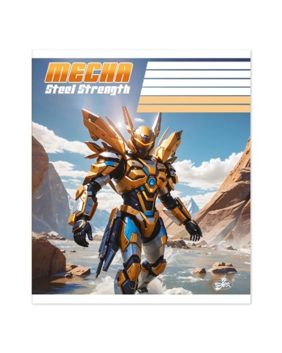 Зошит на 24 аркуші у клітинку «Механічний велетень» №2568, ТМ Brisk