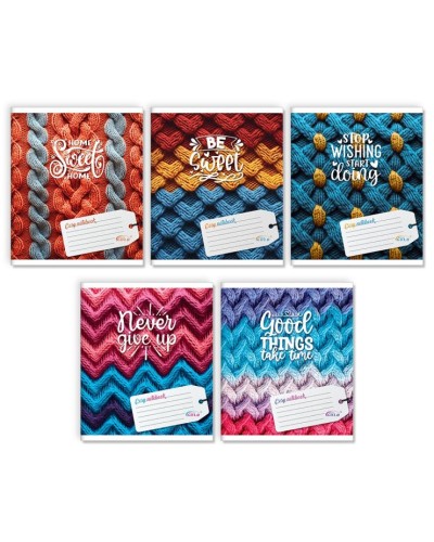 Зошит на 48 аркушів у клітинку «Плетений затишок» №3534, ТМ Gold Brisk