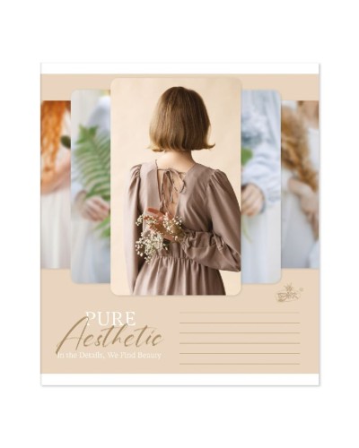 Зошит на 48 аркушів у клітинку «Чиста естетика» №2597, ТМ Brisk