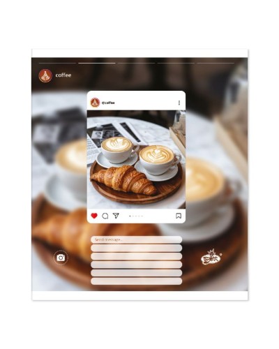 Зошит на 48 аркушів у клітинку «Час на каву» №2606, ТМ Brisk