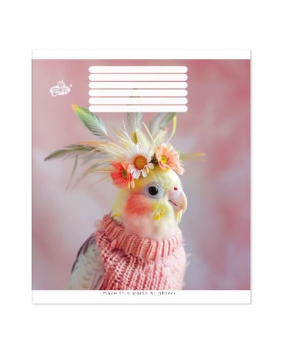 Зошит на 60 аркушів у клітинку «Птаха», №2620, ТМ Brisk