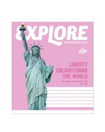 Зошит на 96 аркушів у лінію «Досліджуй пам'ятки», №2640, ТМ Brisk