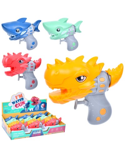 Іграшковий водний пістолет «Динозавр» 13 см, в асортименті, 12 шт у дисплеї 42х11,5х22 см