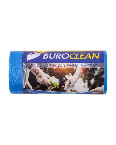 Пакети для сміття на 35 л по 50 шт розміром 50х60 см сині, BuroClean