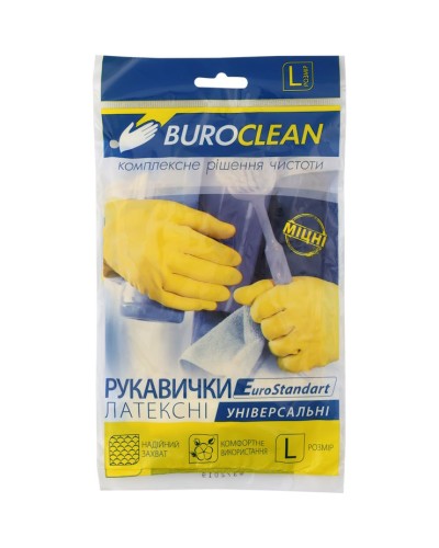 Рукавички господарські латексні розмір L, Buroclean