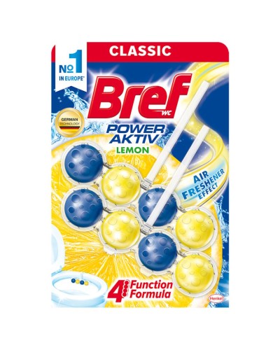 Туалетний блок «BREF Сила актив. Лимон», дуопак 2х50 г