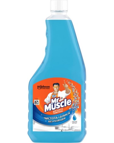 Запаска до засобу для чищення скла «Містер Мускул» 500 мл, синя