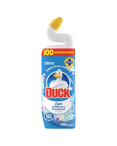 Засіб для чищення туалету «DUCK. Гігієна і білизна Морська свіжість» 5 в 1 900 мл