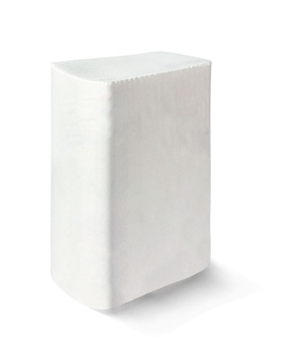 Рушники паперові з Z-подібним складанням на 200 аркушів 22.5х19 см, двошарові, білі, PAPERO