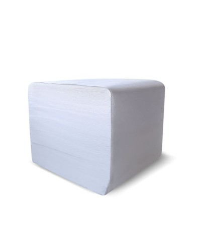 Туалетний папір з V-складанням на 200 аркушів 21х10 см двошаровий, білий, PAPERO