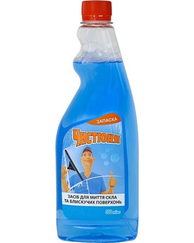 Запаска до засобу для миття скла та блискучих поверхонь 500 мл, ТМ Чистюня