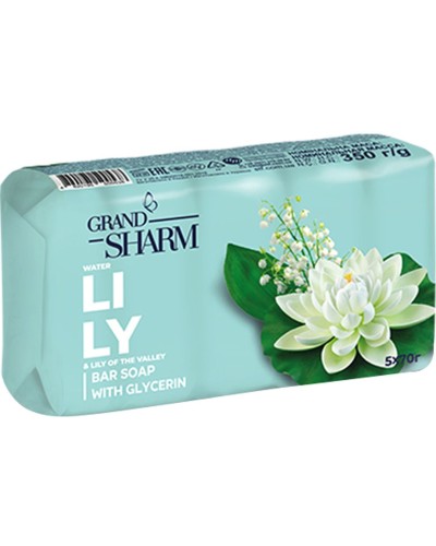 Мило «Конвалія та Водяна Лілія» тверде 5 шт по 70 г, ТМ Grand Шарм