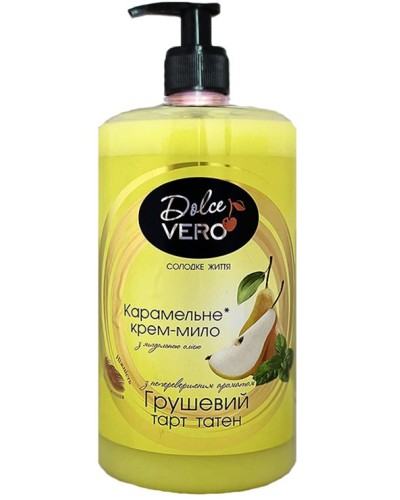 Крем-мило «Грушевий Тар Татен» з дозатором 1000 мл, ТМ Dolce Vero
