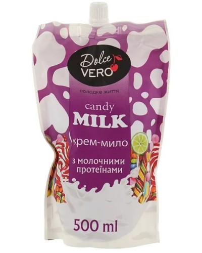 Крем-мило «CANDY MILK» дойпак 500 мл, ТМ Dolce Vero
