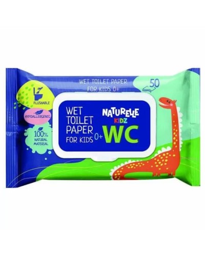 Вологий туалетний папір «Naturelle kidz» 50 шт