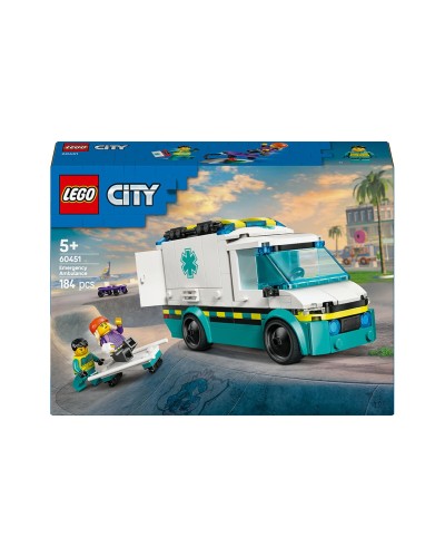 Конструктор «Швидка допомога» на 184 деталі, у коробці 26х6х19 см, ТМ Lego