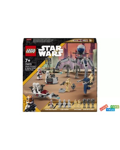 Конструктор «Клони-піхотинці та Бойовий дроїд. Бойовий комплект» на 215 деталей, у коробці 21х5х19 см, ТМ Lego