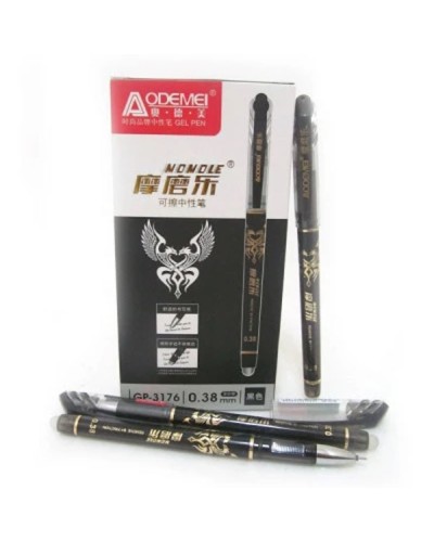 Ручка пиши-стирай гелева чорна 0,38 мм з голчатим наконечником, TM J.Otten