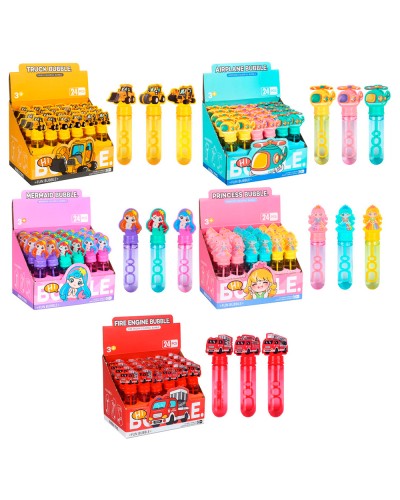 Мильні бульбашки 15 см, в асортименті, 24 шт у дисплеї 13,5х15,5х19,5 см