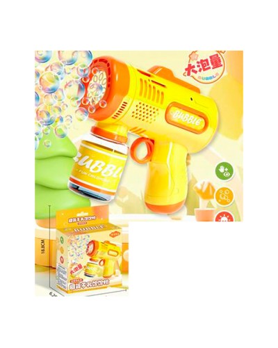 Мильні бульбашки «Бластер» 14 см із світлом та запаскою 7 см, на батарейці, у коробці 14х18,5х6 см