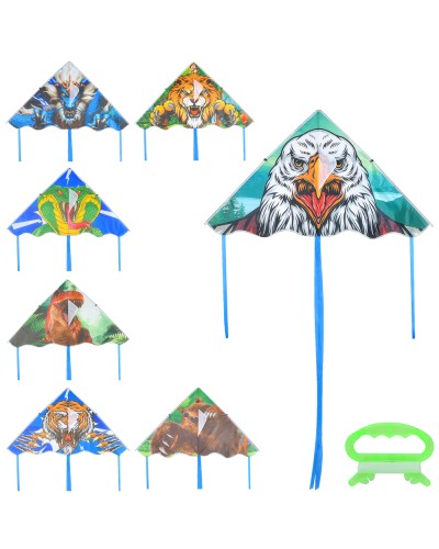 Повітряний змій 115х 62 см з хвістом 110 см, в асортименті, у пакеті 7х78х1,5 см