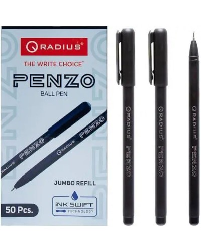 Ручка «PENZO» кулькова чорна, лінія написання 6000 м.