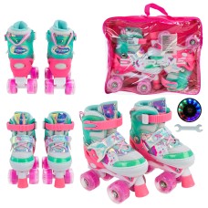 Ролики розміром 30-33 з колесами PU, світяться, у сумці 38х7х31 см