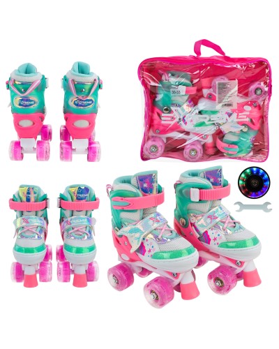 Ролики розміром 30-33 з колесами PU, світяться, у сумці 38х7х31 см