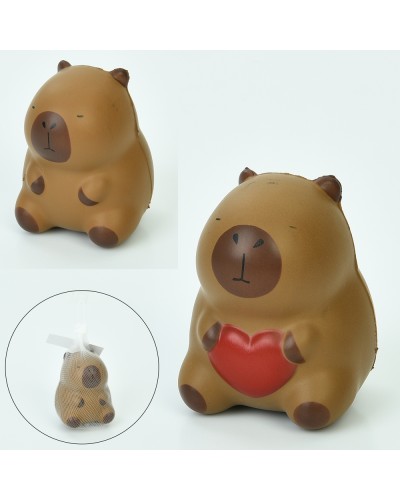 Антистрес «Капібара» 7х11х8 см сквіш, в асортименті, у сітці 20х7х8 см