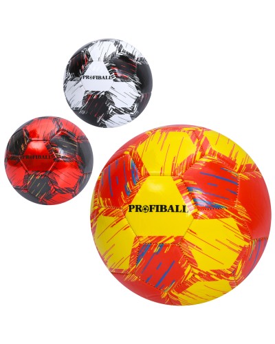 М'яч футбольний №5 з ПВХ товщиною 2,7 мм вагою 350-380 г, в асортименті, у пакеті