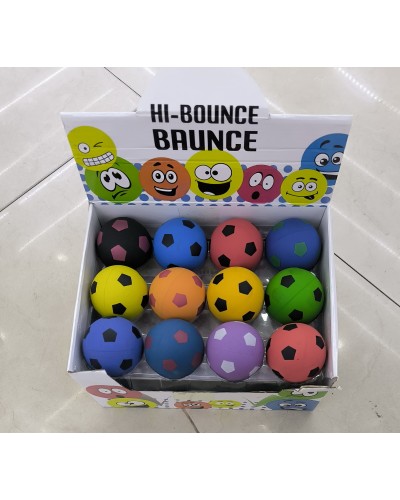 Пострибунчик 6 см гумовий, в асортименті, 6 шт у коробці 18х18х7 см