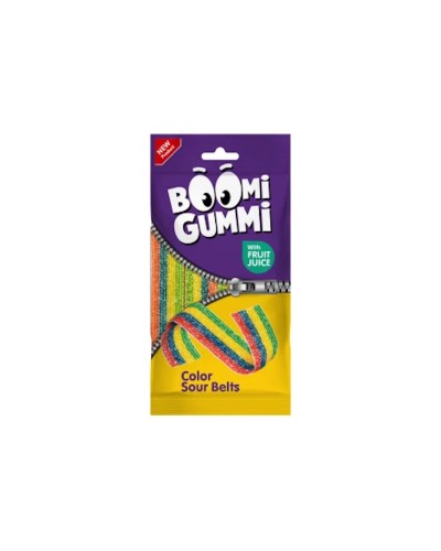 Цукерки желейні «Boomi Gummi Sour Belts» 70 г, ТМ Міленіум