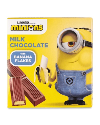 Шоколад «Любімов Кідс» молочний з начинкою та банановим кранчем, 50 г, ТМ Міленіум