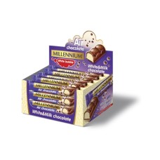 Шоколад «Міленіум» молочний з начинкою з білого пористого, 32 г, ТМ Міленіум