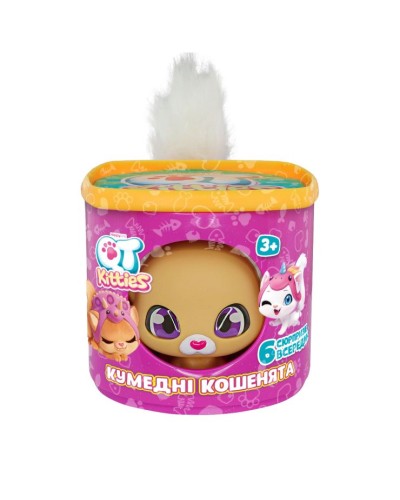 Ігровий набір QT KITTIES «Котеня Діна»: фігурка 3х6х7 см, будиночок, аксесуари, у коробці 10х10х10 см