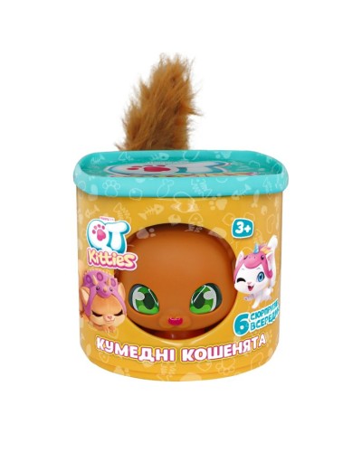 Ігровий набір QT KITTIES «Котик Джинжер»: фігурка 3х6х7 см, будиночок, аксесуари, у коробці 10х10х10 см