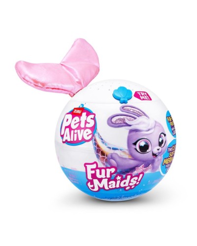 Інтерактивний ігровий набір PETS ALIVE «Furmaids. Котик Пурл» 16х16х15 см зі звуом, на батарейці, у кулі 16х16х15 см