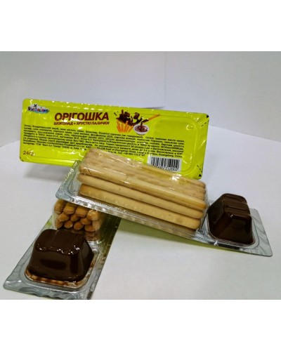 Шоколад «Орігошка» з хрусткими паличками