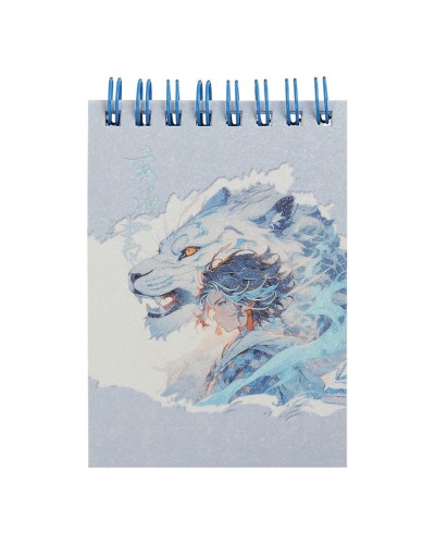 Блокнот «ANIME» А7 на 80 аркушів у клітинку на пружині зверху з картонною обкладинкою, TM ZiBi