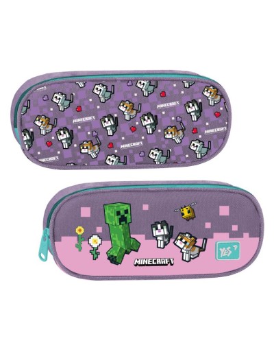 Пенал «Minecraft Pinky» 22х9х5 см м'який, ТМ YES