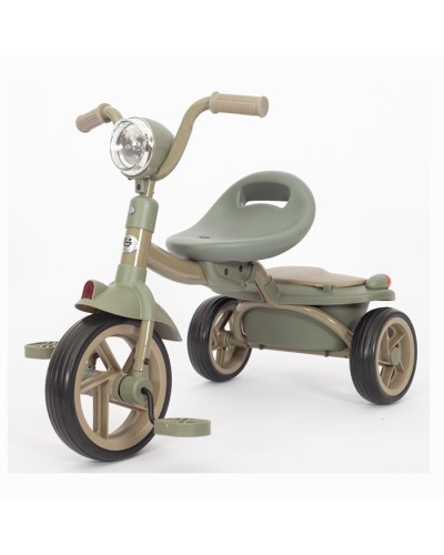 Велосипед «Turbo Trike» 3-колісний з музикою та світлом, колеса з EVA 6 та 8 дюймів, сірий