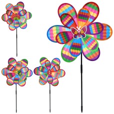 Вітрячок «Квіточка з комахою» діаметром 37 см з паличкою 52 см, в асортименті, у пакеті