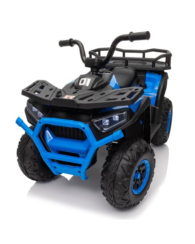Квадроцикл на акумуляторі 24V 4,5AH, 4 мотори по 25W, з USB, TF, BLUETOOTH, музикою та світлом, блакитний